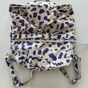 Purple Abstract Print Baggu Backpack